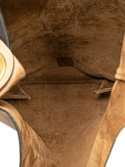 Pre-OwnedBurberry Pre-Owned2000-2017 Bicolor Calfskin Grommet Hobo satchel