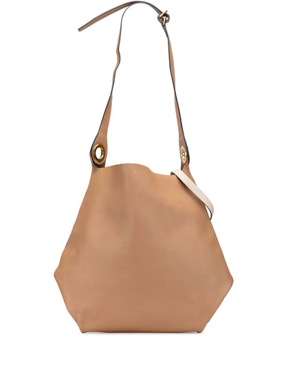 Pre-OwnedBurberry Pre-Owned2000-2017 Bicolor Calfskin Grommet Hobo satchel
