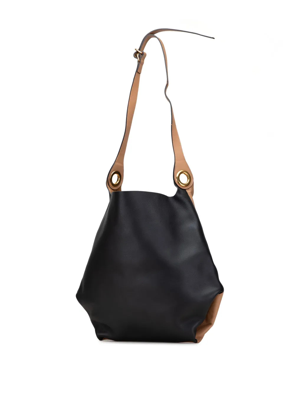 Pre-OwnedBurberry Pre-Owned2000-2017 Bicolor Calfskin Grommet Hobo satchel