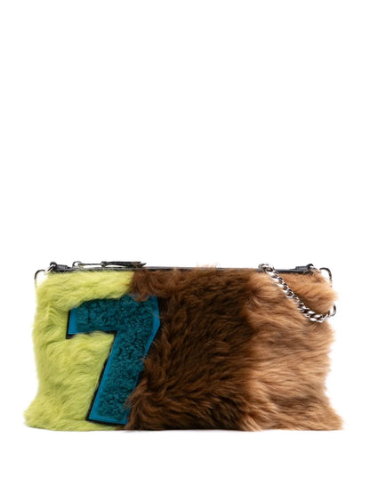 Pre-OwnedMiu Miu Pre-Owned2010-2025 Fur Montone Stripe crossbody bag