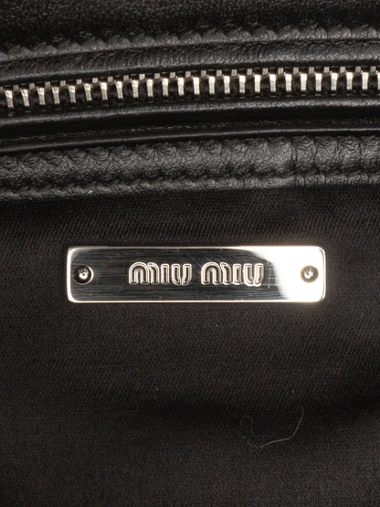 Pre-OwnedMiu Miu Pre-Owned2010-2025 Fur Montone Stripe crossbody bag