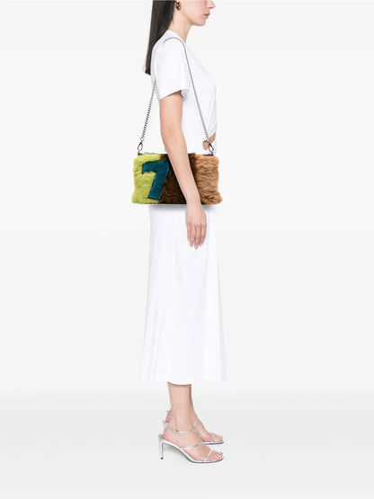 Pre-OwnedMiu Miu Pre-Owned2010-2025 Fur Montone Stripe crossbody bag