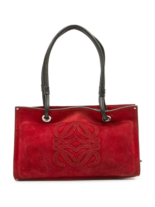 Pre-OwnedLoewe Pre-Owned2005 Anagram Suede shoulder bag floriamart.shop