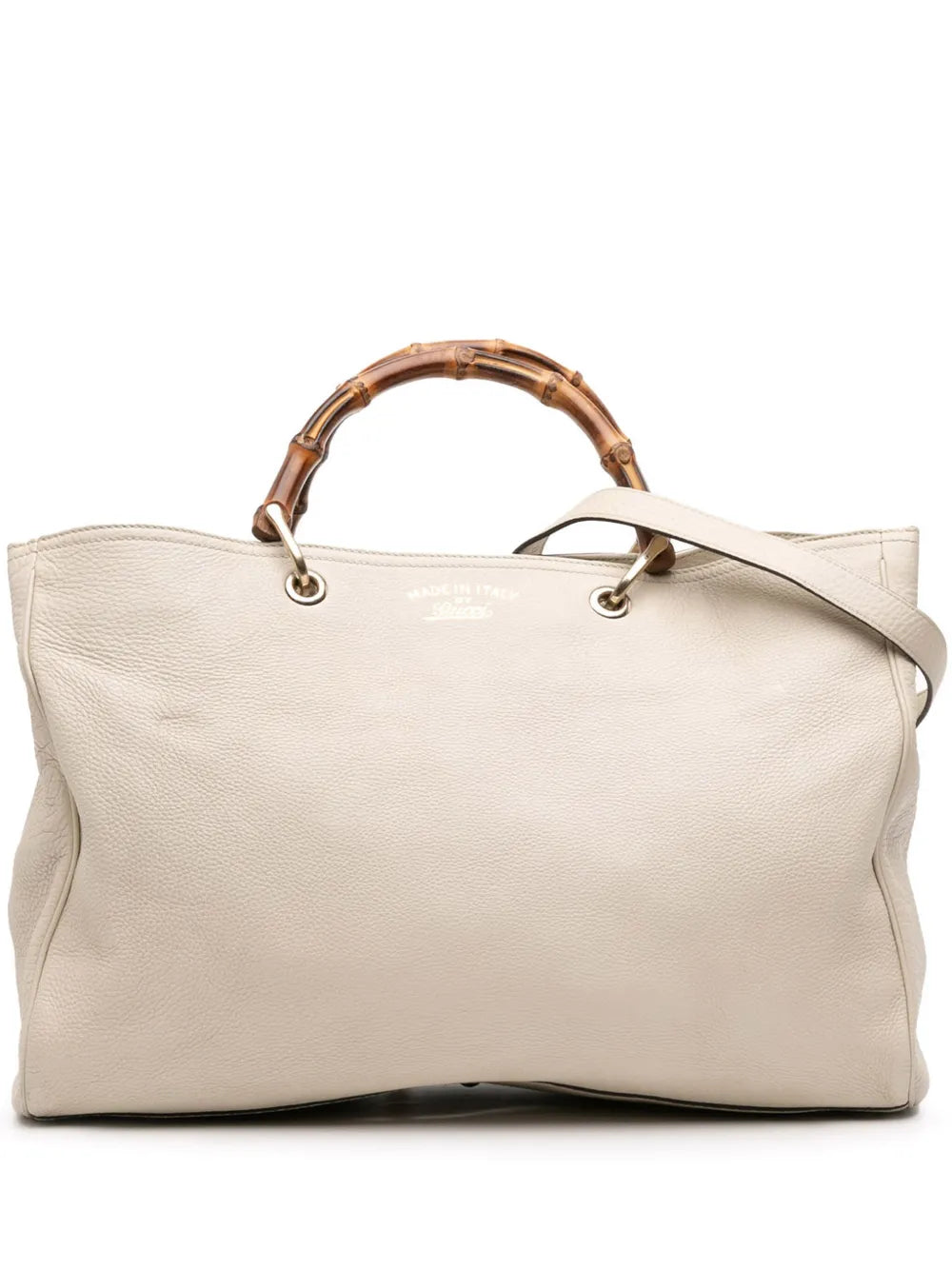 Pre-OwnedGucci Pre-Owned2016-2025 Large Calfskin Bamboo Shopper satchel