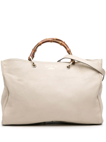 Pre-OwnedGucci Pre-Owned2016-2025 Large Calfskin Bamboo Shopper satchel