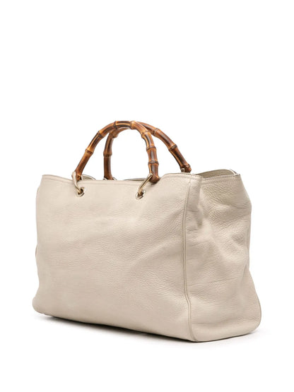 Pre-OwnedGucci Pre-Owned2016-2025 Large Calfskin Bamboo Shopper satchel