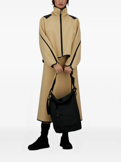 Laminaradjustable-strap shoulder bag