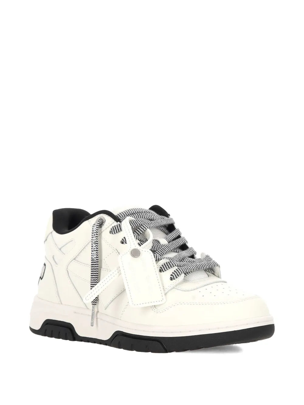 Off-White Logo-Detail Leather Sneakers floriamart.shop