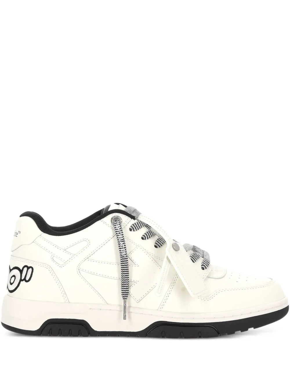 Off-White Logo-Detail Leather Sneakers floriamart.shop
