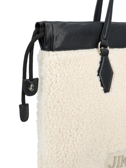 Jimmy Choodrawstring-fastening shearling tote bag