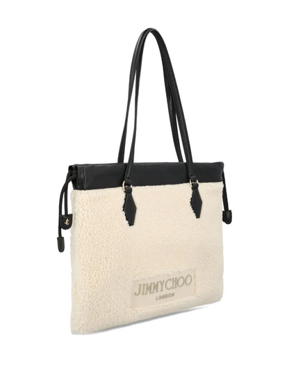 Jimmy Choodrawstring-fastening shearling tote bag