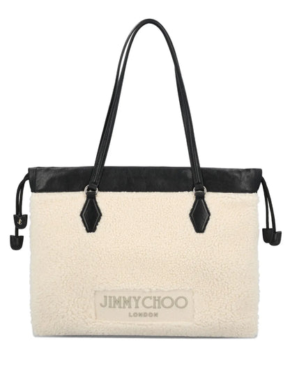 Jimmy Choodrawstring-fastening shearling tote bag