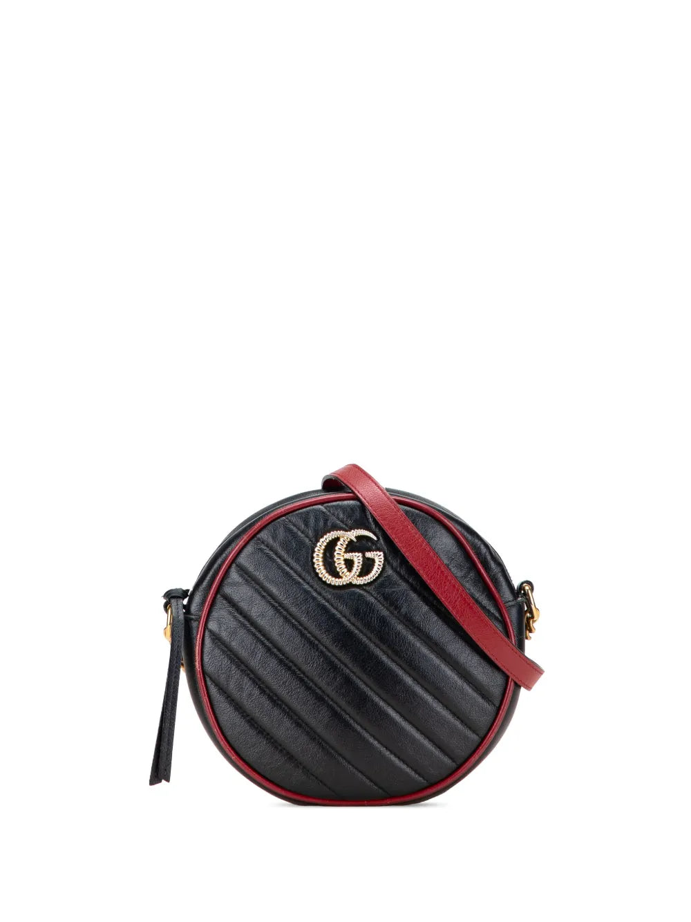 Pre-OwnedGucci Pre-Owned2016-2025 Mini GG Marmont Matelasse Leather Torchon Round crossbody bag