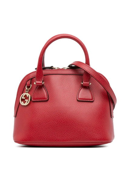 Pre-OwnedGucci Pre-Owned2000-2015 Mini Leather GG Charm Dome satchel