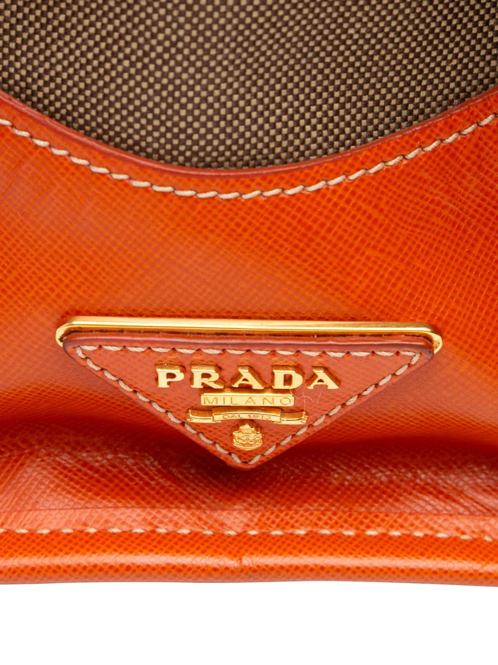 Pre-OwnedPrada Pre-Owned2010-2025 Saffiano Trimmed Canvas Canapa Logo Double Zip satchel