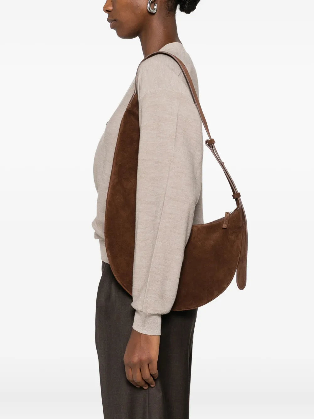 Aesther Ekmesuede crescent tote bag