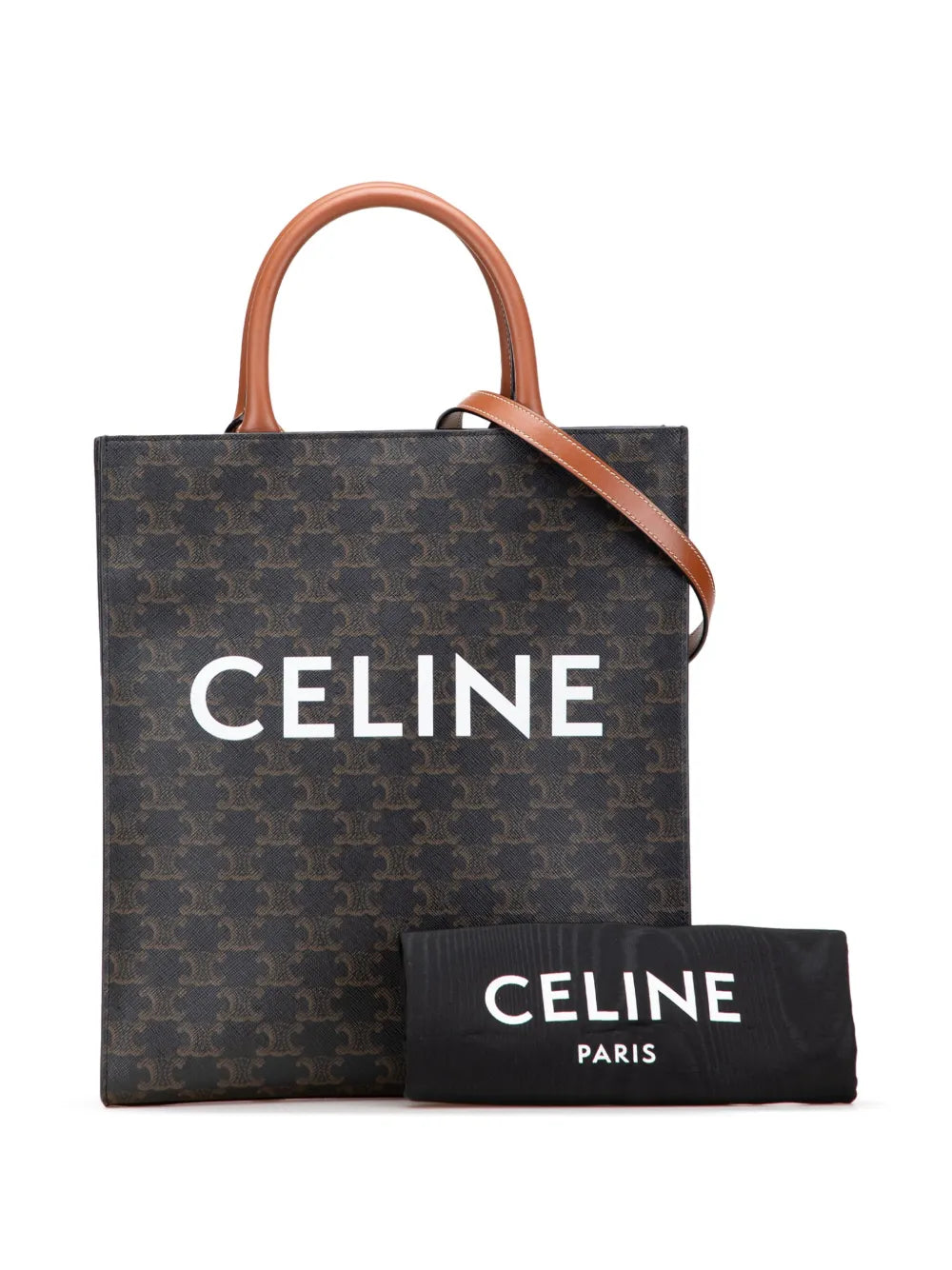 Pre-OwnedCeline Pre-Owned2022 Small Triomphe Coated Canvas Vertical Cabas Tote satchel