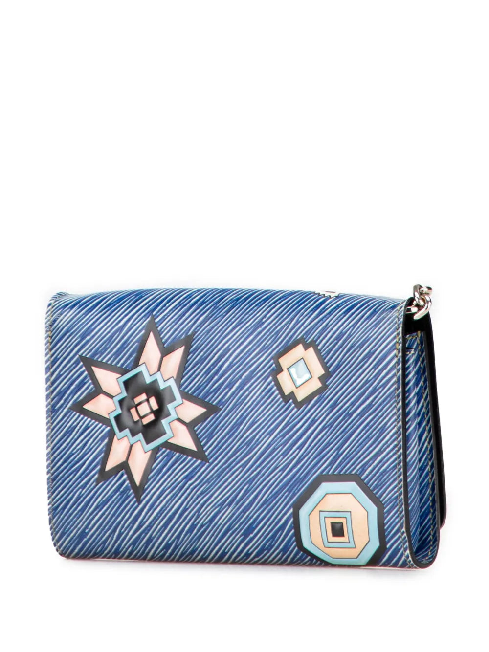 Pre-OwnedLouis Vuitton Pre-Owned2015 Epi Denim Twist Azteque Wallet on Chain crossbody bag