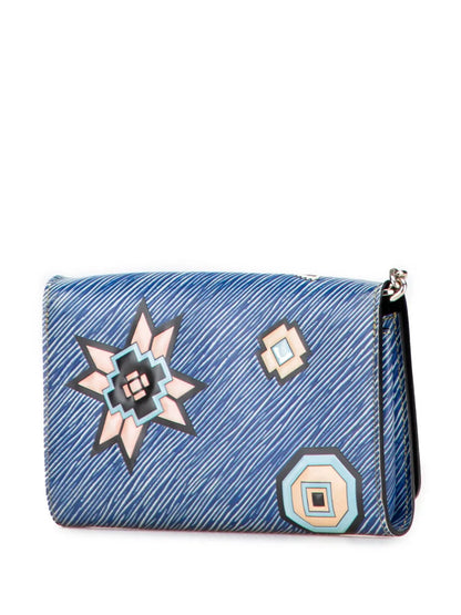 Pre-OwnedLouis Vuitton Pre-Owned2015 Epi Denim Twist Azteque Wallet on Chain crossbody bag