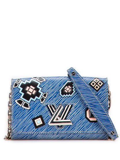 Pre-OwnedLouis Vuitton Pre-Owned2015 Epi Denim Twist Azteque Wallet on Chain crossbody bag