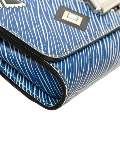 Pre-OwnedLouis Vuitton Pre-Owned2015 Epi Denim Twist Azteque Wallet on Chain crossbody bag