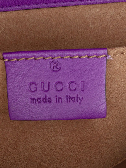 Pre-OwnedGucci Pre-Owned2016-2025 Small Embroidered Calfskin Tiger Strawberry Padlock crossbody bag