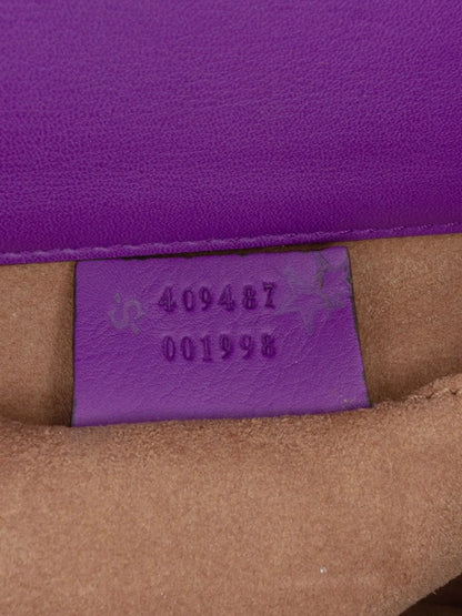 Pre-OwnedGucci Pre-Owned2016-2025 Small Embroidered Calfskin Tiger Strawberry Padlock crossbody bag