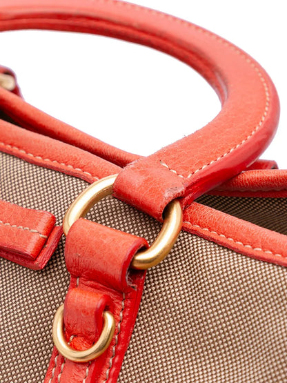 Pre-OwnedPrada Pre-Owned2013-2025 Canvas Canapa Logo Bow satchel floriamart.shop