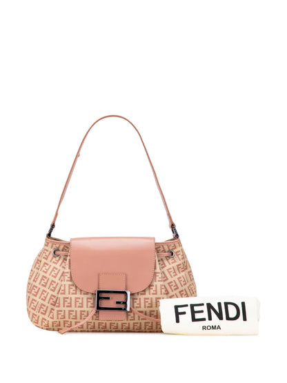 Pre-OwnedFendi Pre-Owned2000-2010 Zucchino Canvas Drawstring shoulder bag