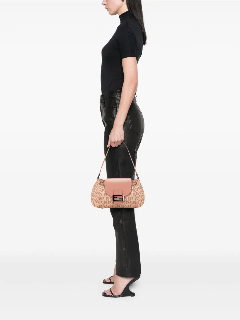 Pre-OwnedFendi Pre-Owned2000-2010 Zucchino Canvas Drawstring shoulder bag