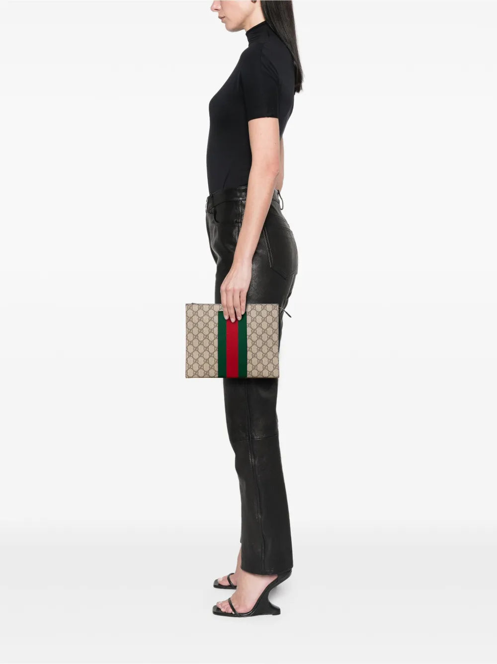 Pre-OwnedGucci Pre-Owned2000-2015 GG Supreme Web clutch bag