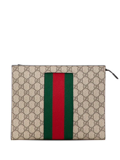 Pre-OwnedGucci Pre-Owned2000-2015 GG Supreme Web clutch bag