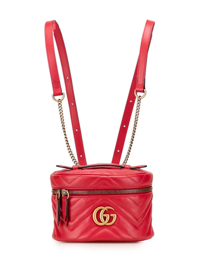 Pre-OwnedGucci Pre-Owned2016-2025 Mini GG Marmont Matelasse Leather Round backpack