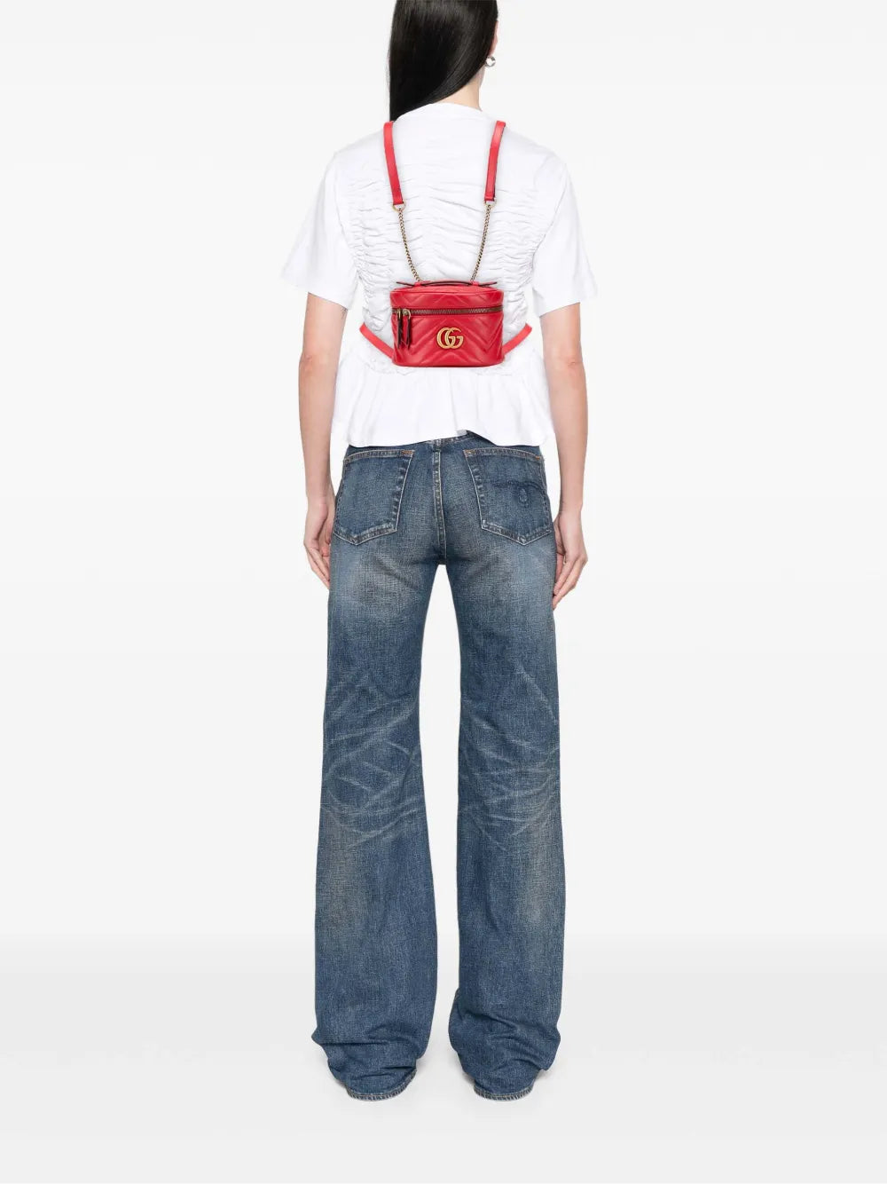 Pre-OwnedGucci Pre-Owned2016-2025 Mini GG Marmont Matelasse Leather Round backpack