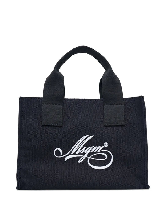 MSGMlogo-embroidered tote bag