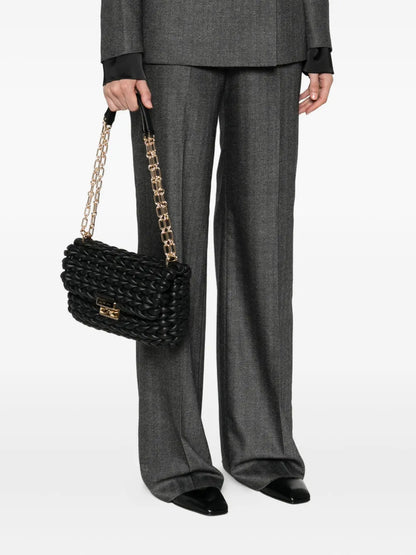 Michael Michael Korsbraided-leather chain-strap satchel bag