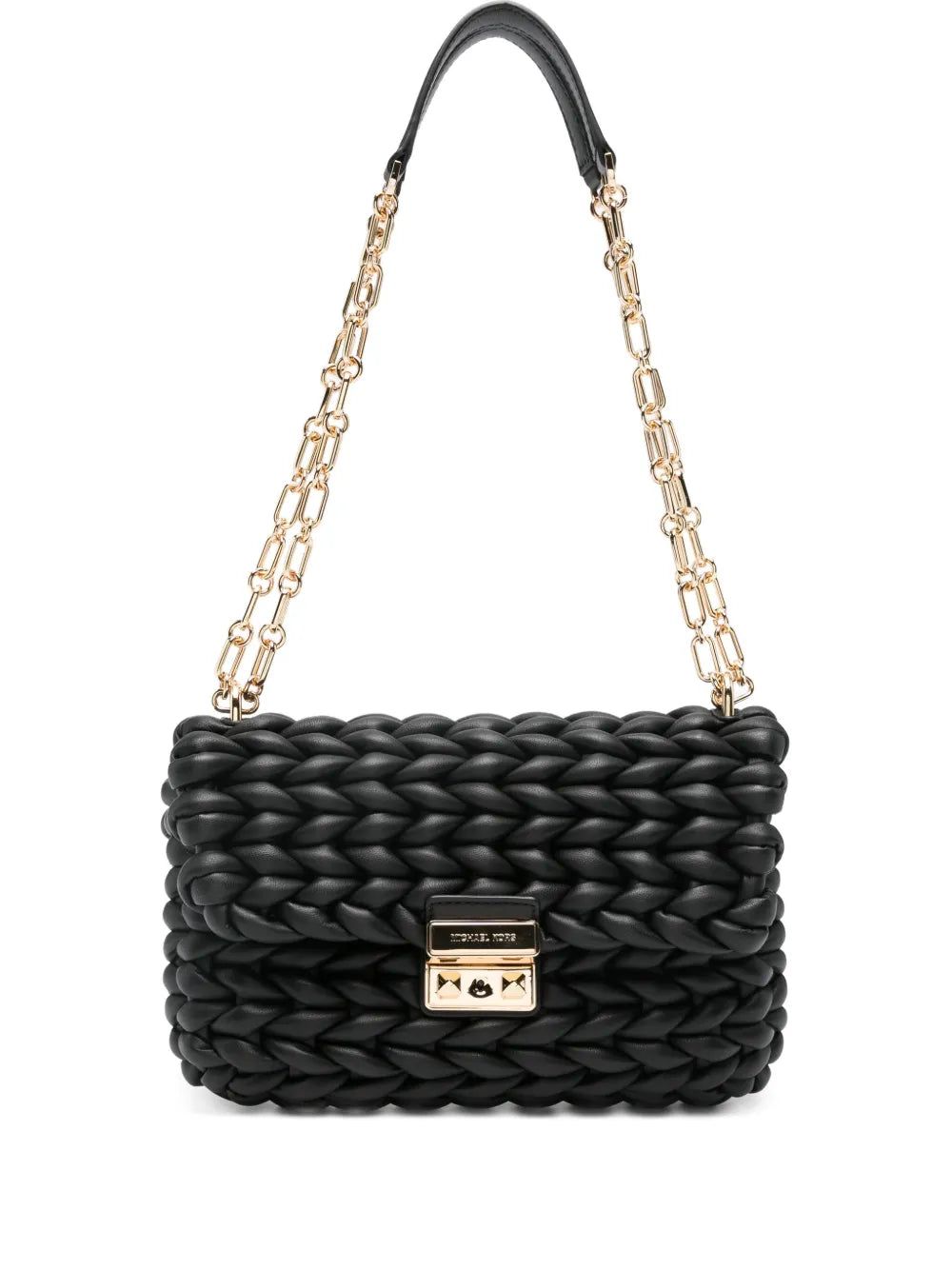 Michael Michael Korsbraided-leather chain-strap satchel bag
