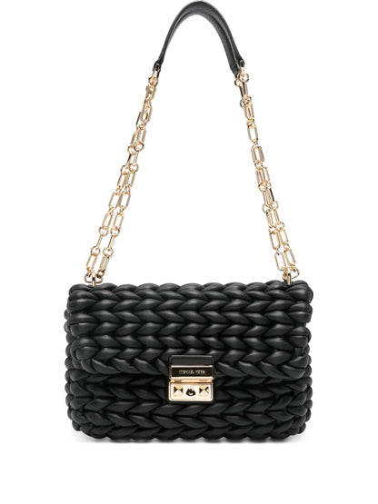 Michael Michael Korsbraided-leather chain-strap satchel bag