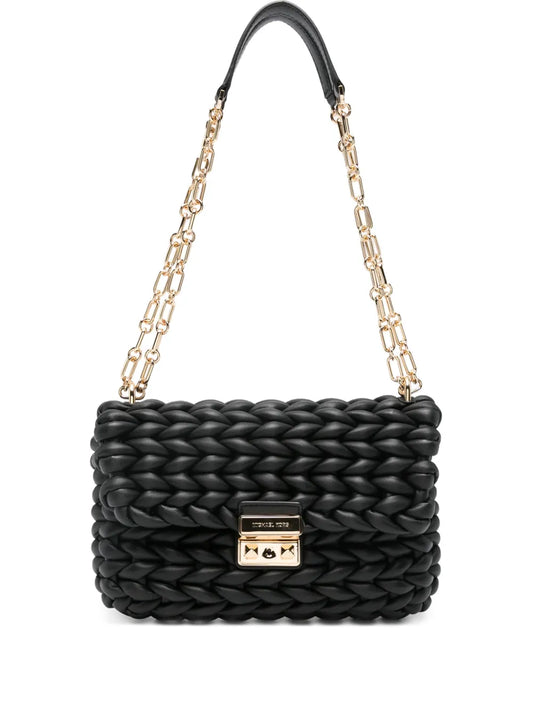 Michael Michael Korsbraided-leather chain-strap satchel bag