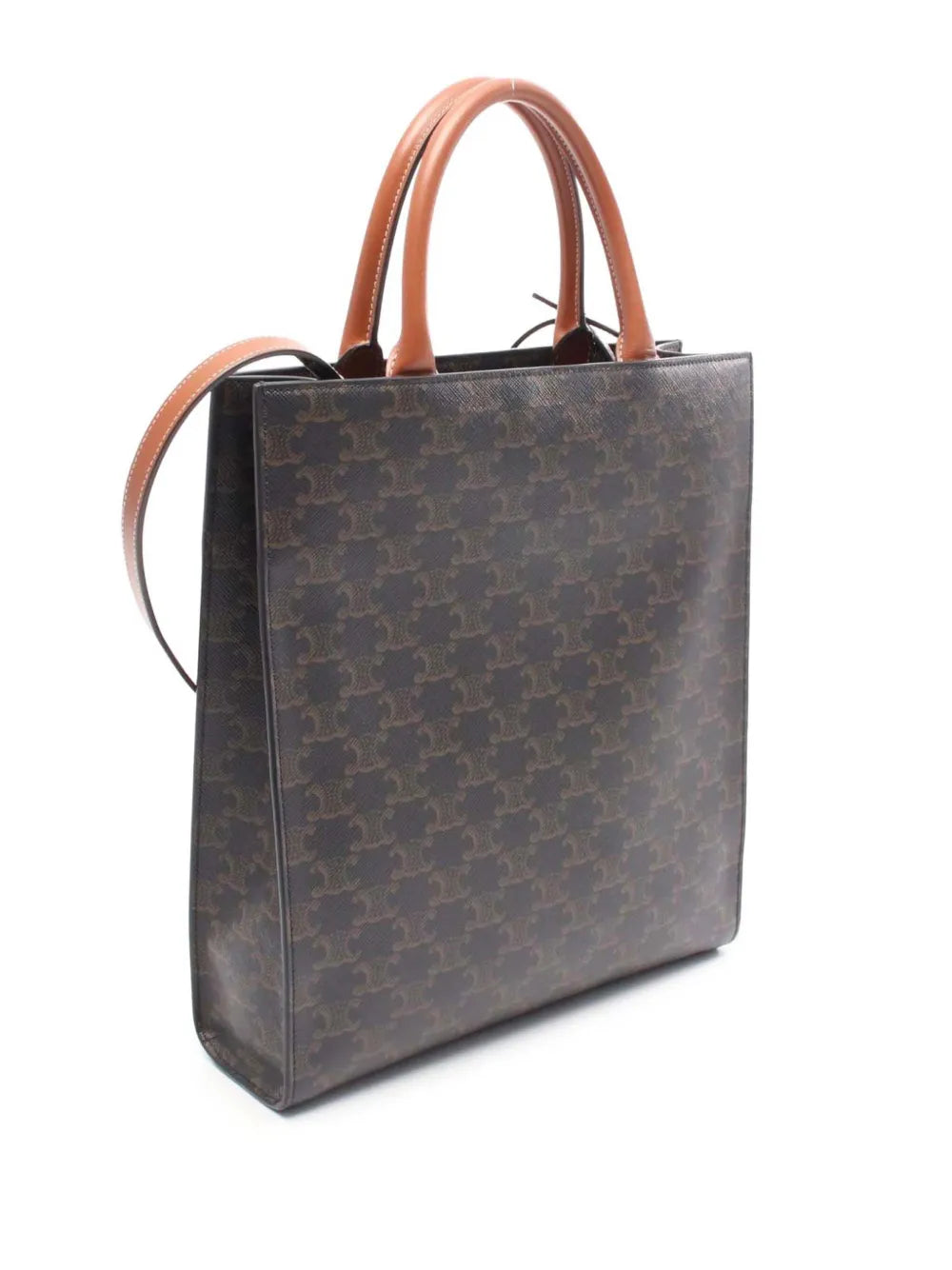 Pre-OwnedCeline Pre-Owned2021 Small Triomphe Coated Canvas Vertical Cabas Tote satchel