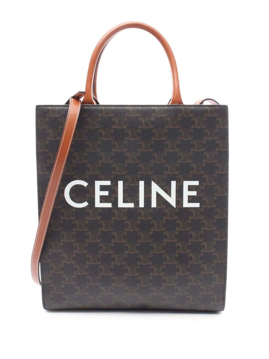 Pre-OwnedCeline Pre-Owned2021 Small Triomphe Coated Canvas Vertical Cabas Tote satchel