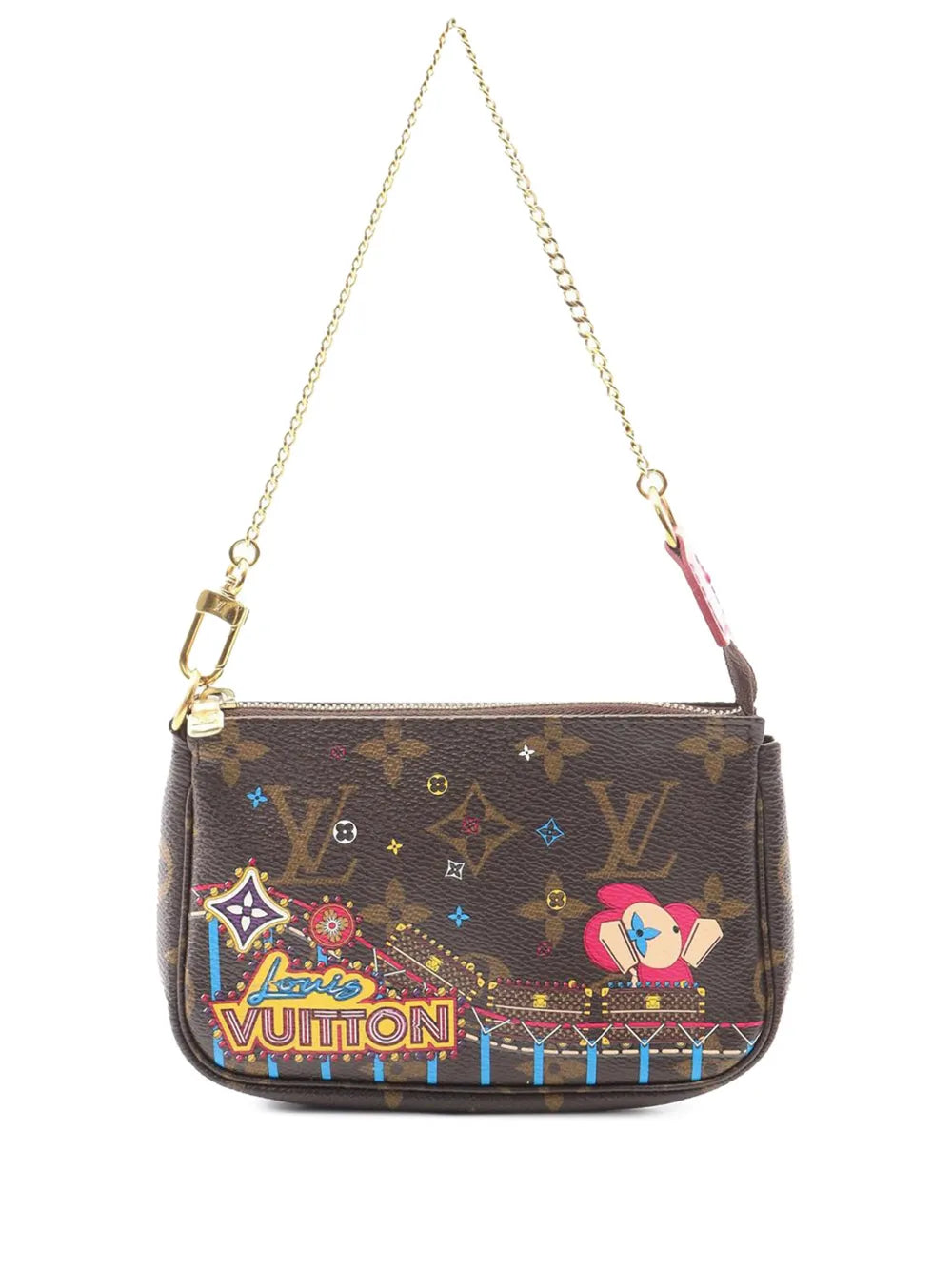 Pre-OwnedLouis Vuitton Pre-Owned2020 Monogram Vivienne Christmas Roller Coaster Mini Pochette Accessoires handbag