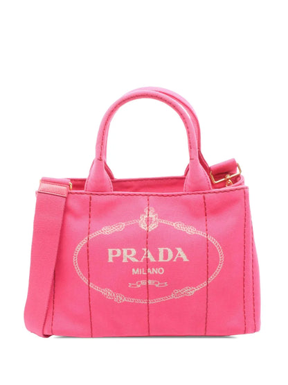 Pre-OwnedPrada Pre-Owned2010-2025 Small Canvas Canapa Logo satchel