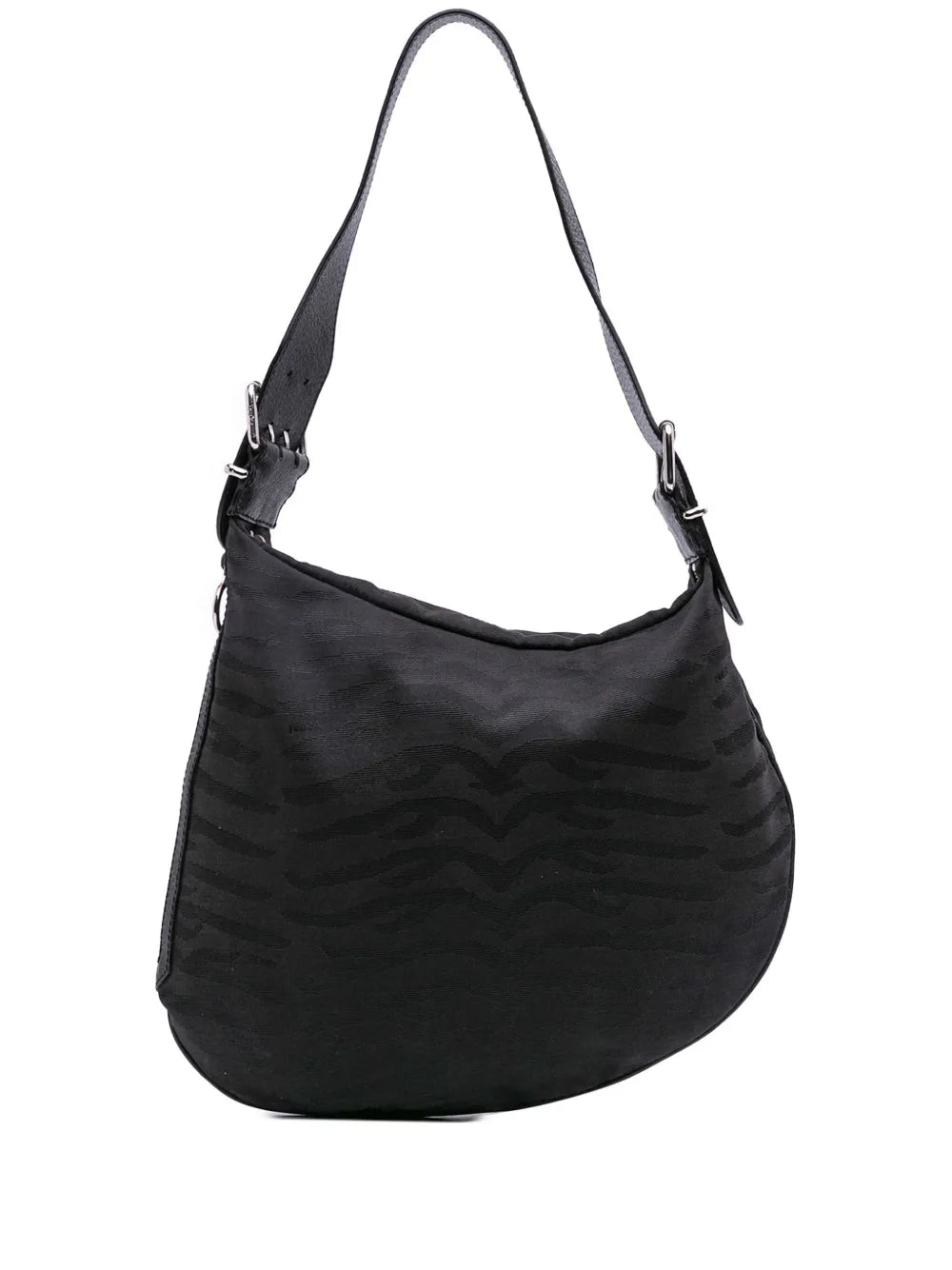 Pre-OwnedFendi Pre-Owned2000-2010 Zebra Print Canvas Oyster hobo bag
