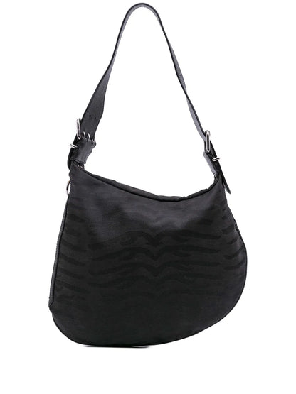 Pre-OwnedFendi Pre-Owned2000-2010 Zebra Print Canvas Oyster hobo bag