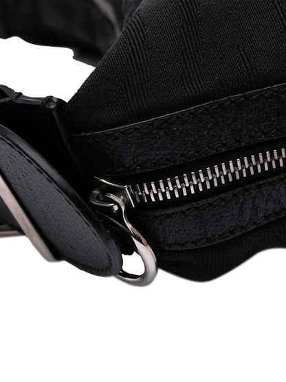 Pre-OwnedFendi Pre-Owned2000-2010 Zebra Print Canvas Oyster hobo bag