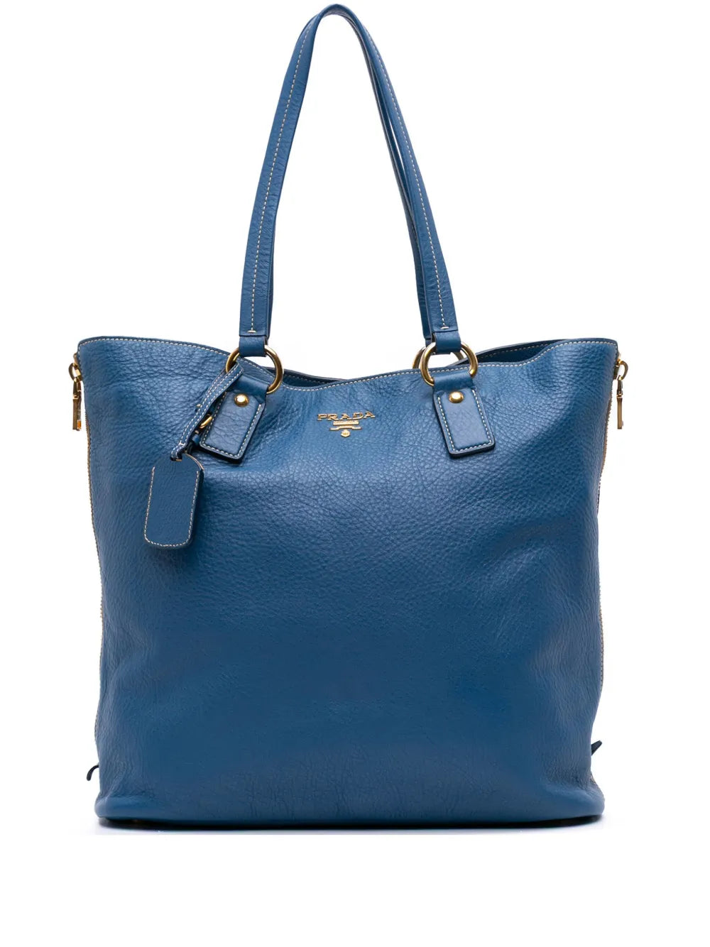 Pre-OwnedPrada Pre-Owned2000-2025 Vitello Daino Side Zip Shopper tote bag