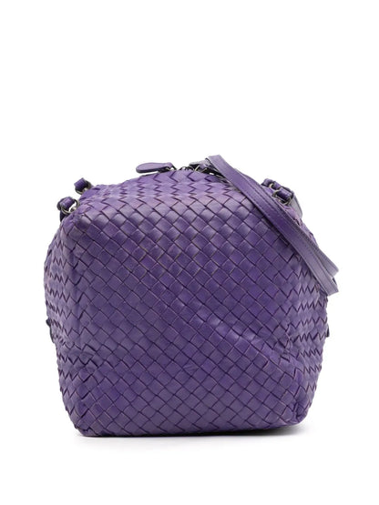 Pre-OwnedBottega Veneta Pre-Owned2012-2025 Nappa Intrecciato Cube crossbody bag