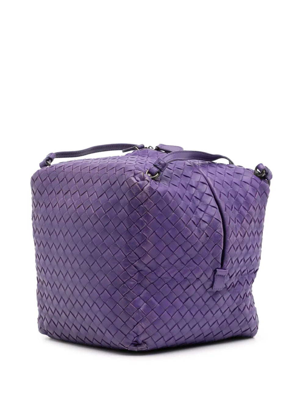 Pre-OwnedBottega Veneta Pre-Owned2012-2025 Nappa Intrecciato Cube crossbody bag