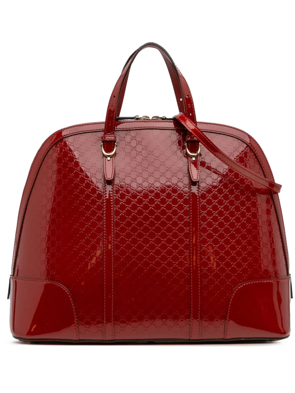 Pre-OwnedGucci Pre-Owned2016-2025 Large Microguccissima Patent Nice Dome Top Handle Bag satchel